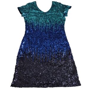 Maner Blue Sequin Dress XL